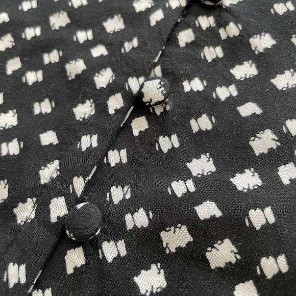 Anthropologie Maeve Lila Tiered Tunic Top Womens Medium‎ Polka dot Black White - Picture 4 of 10